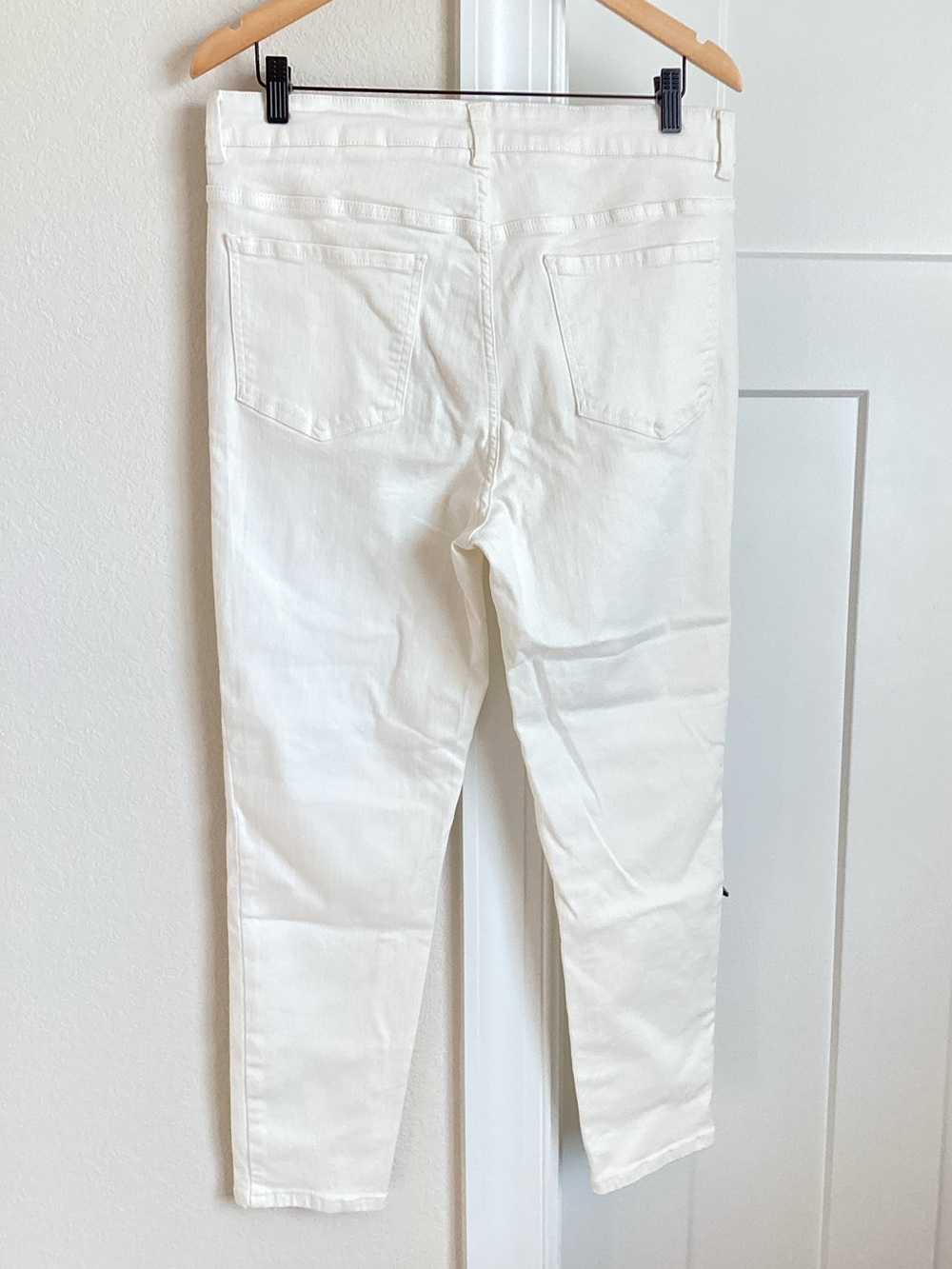 Universal Standard White Jean High-Rise Skinny New 28 Solid White Anthropologie - Picture 5 of 11
